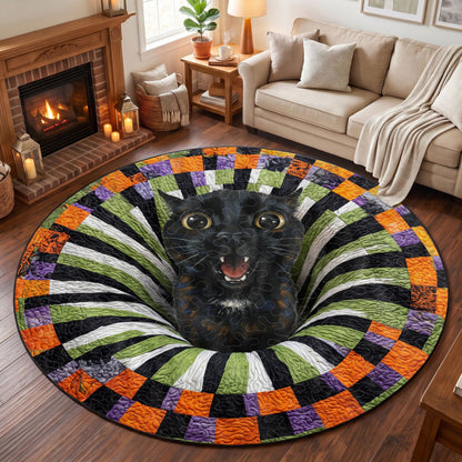 Custom Pet Photo Funny Halloween Scream Art - Personalized Quilted Mat
