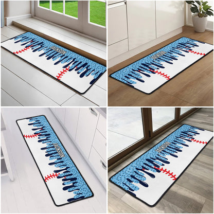 Icecream Drip Design For Baseball, Softball, Soccer, Football, Basketball, Hockey Lover - Personalized Runner Rug
