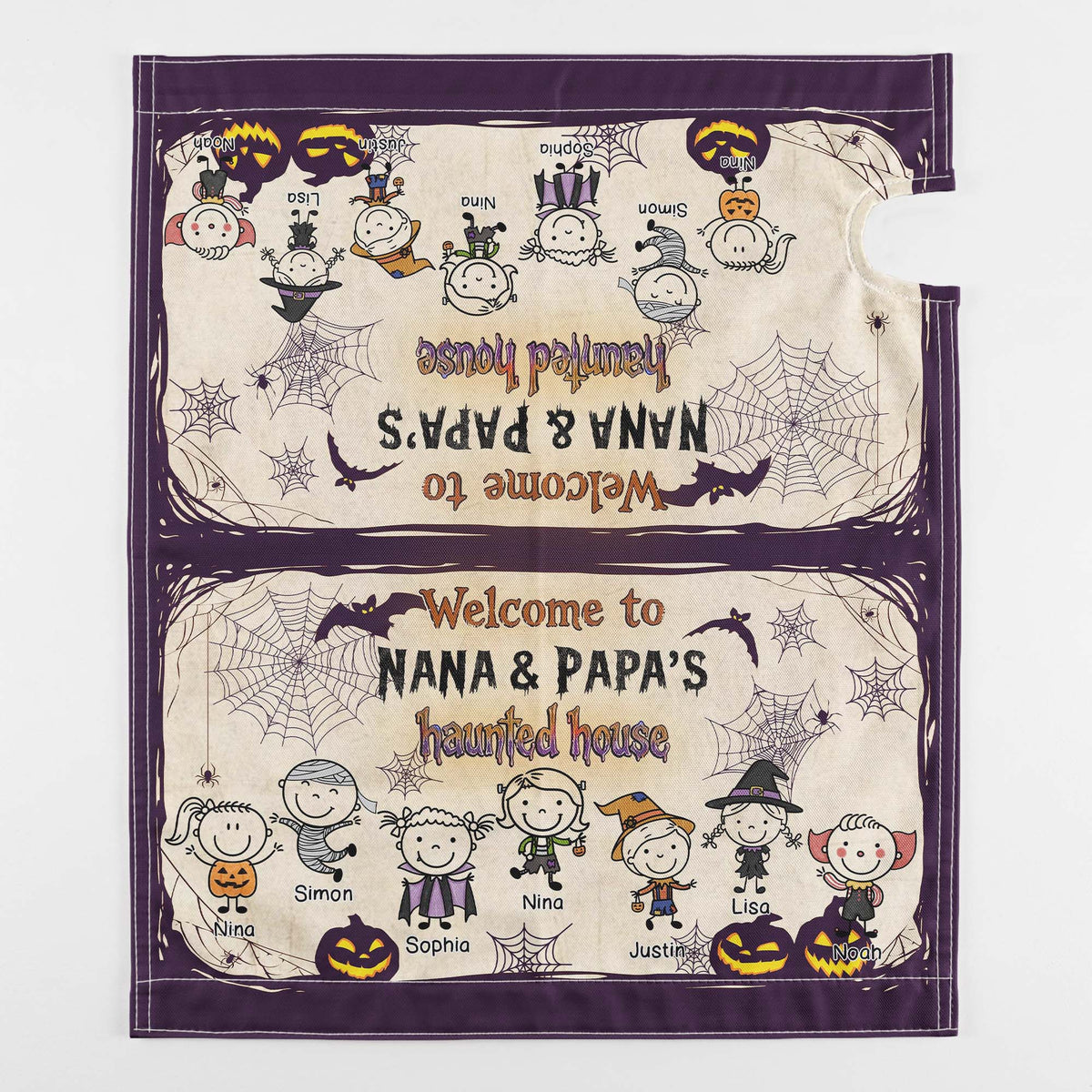 Welcome To Grandma & Grandpa's Haunted House - Personalized Mailbox Cover